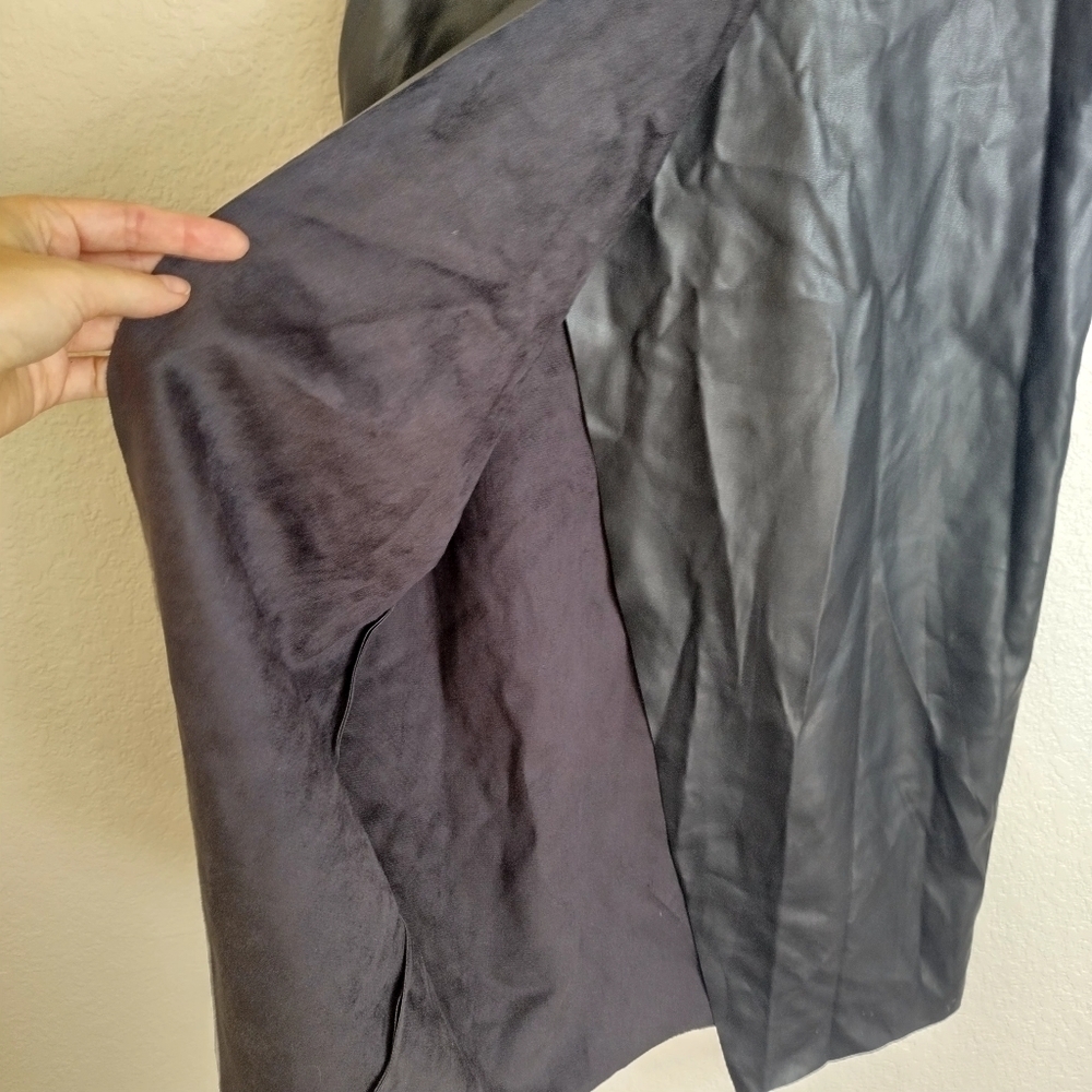 NWT MDNT:45 Faux Leather high-waisted wrap skirt SZ S - Picture 5 of 11